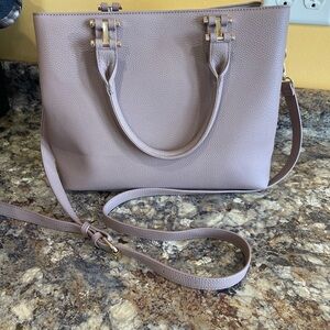 Elegant Mauve Faux Leather Handbag